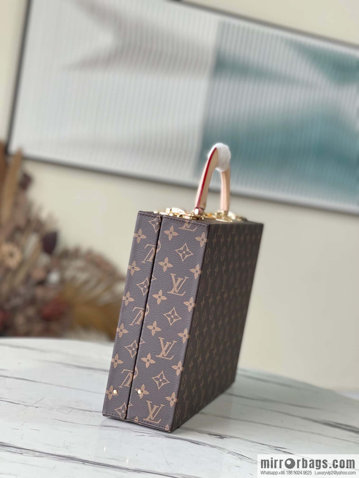 M20076 pink Monogram Jewelry Box