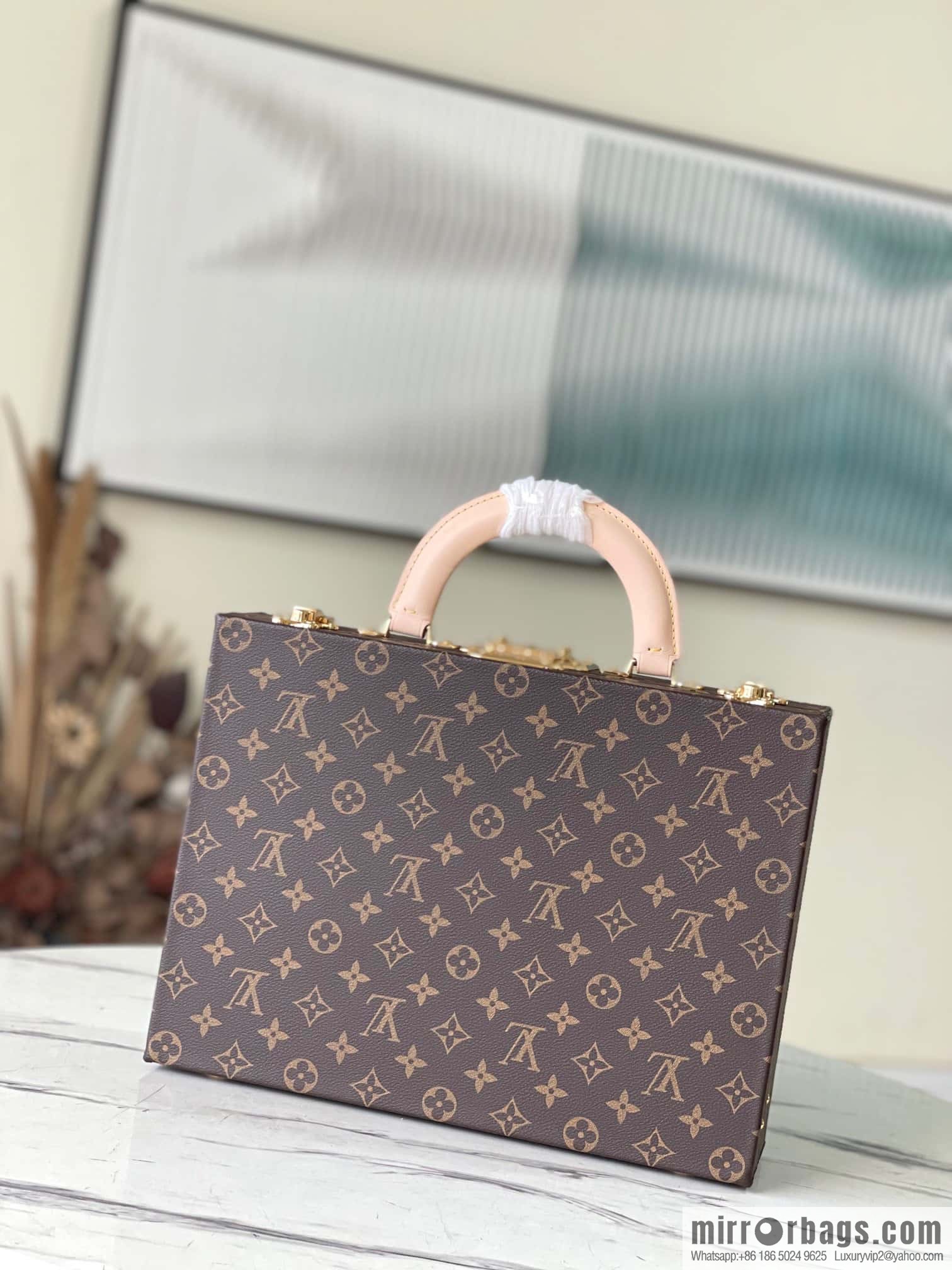 M20076 pink Monogram Jewelry Box