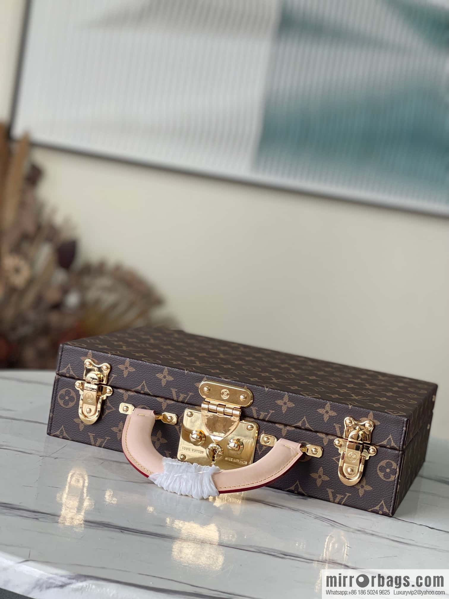 M20076 pink Monogram Jewelry Box