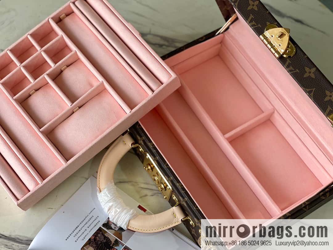 M20076 pink Monogram Jewelry Box