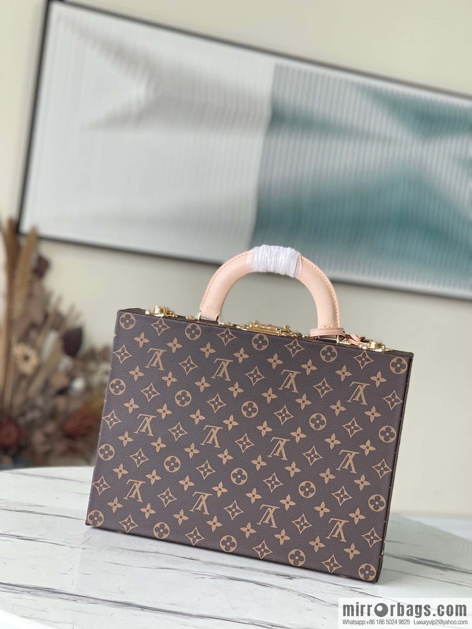 M20076 Apricot Monogram Jewelry Box