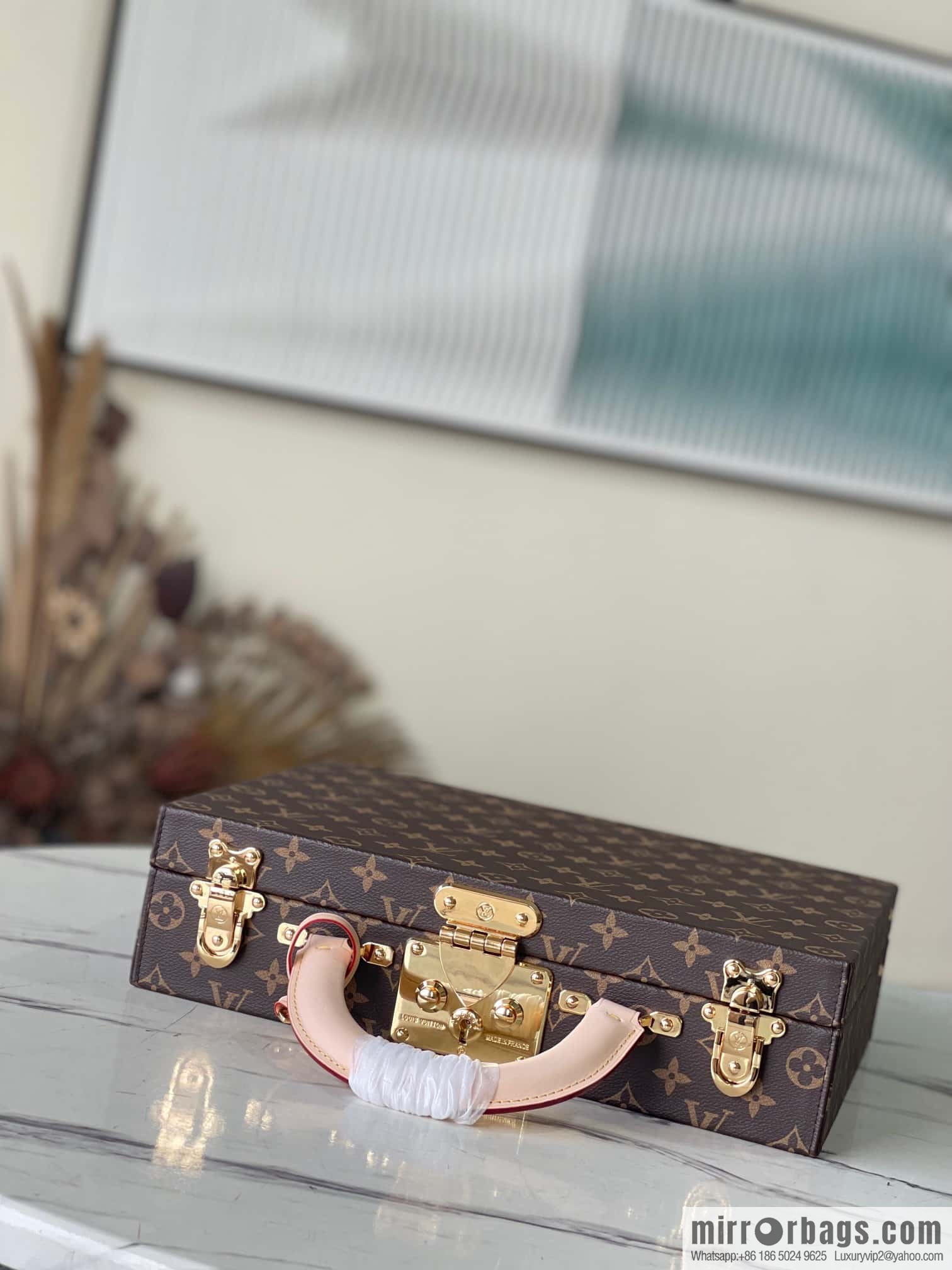 M20076 Apricot Monogram Jewelry Box
