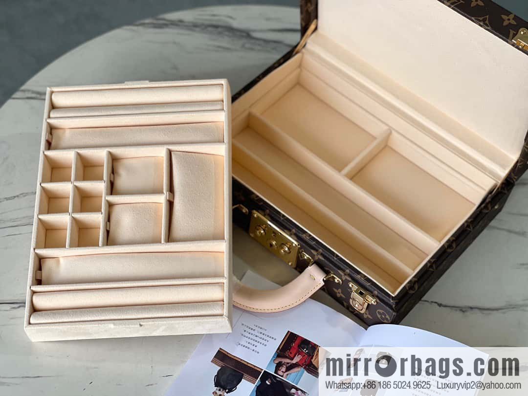 M20076 Apricot Monogram Jewelry Box
