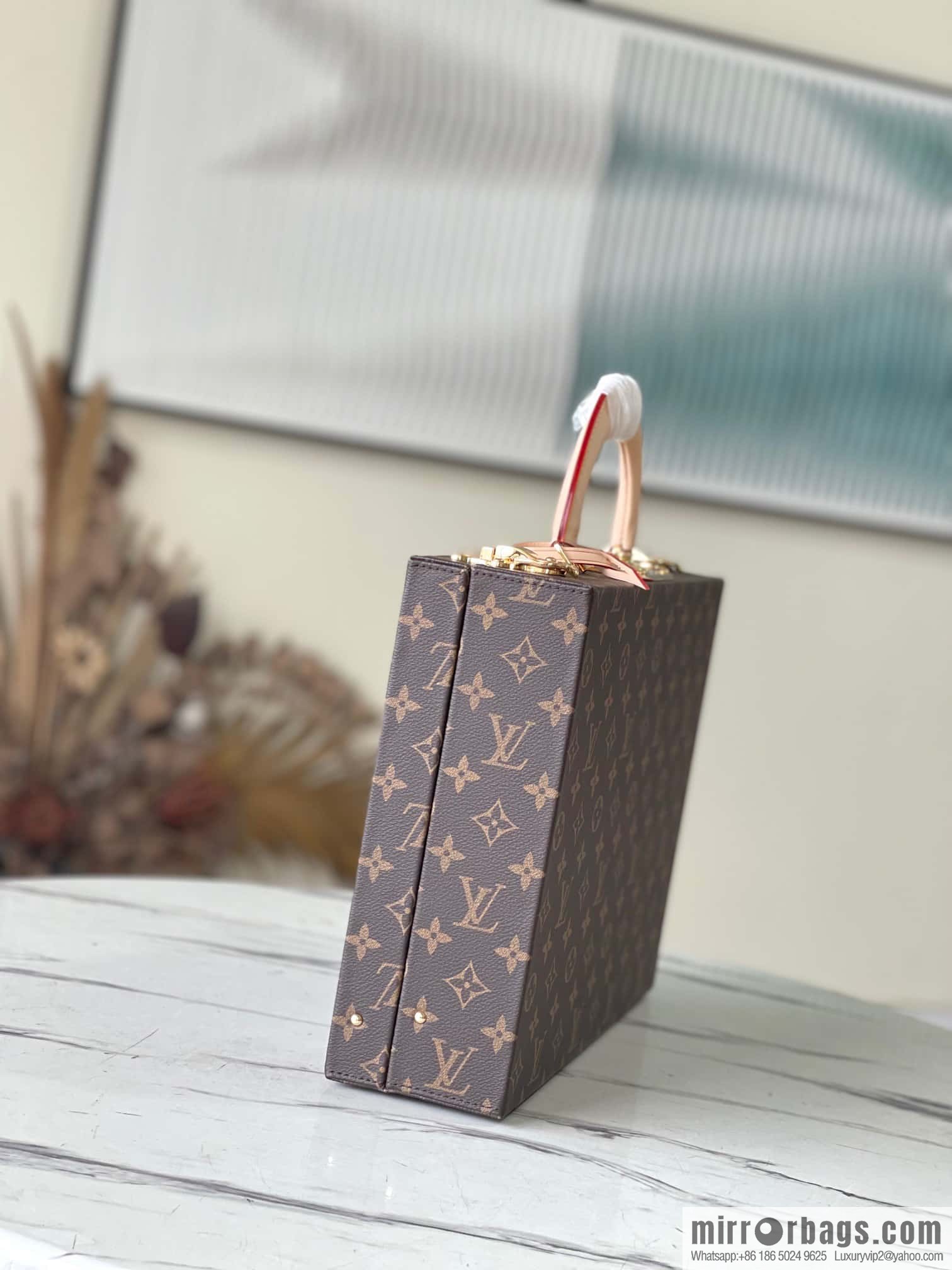 M20076 Red Monogram Jewelry Box