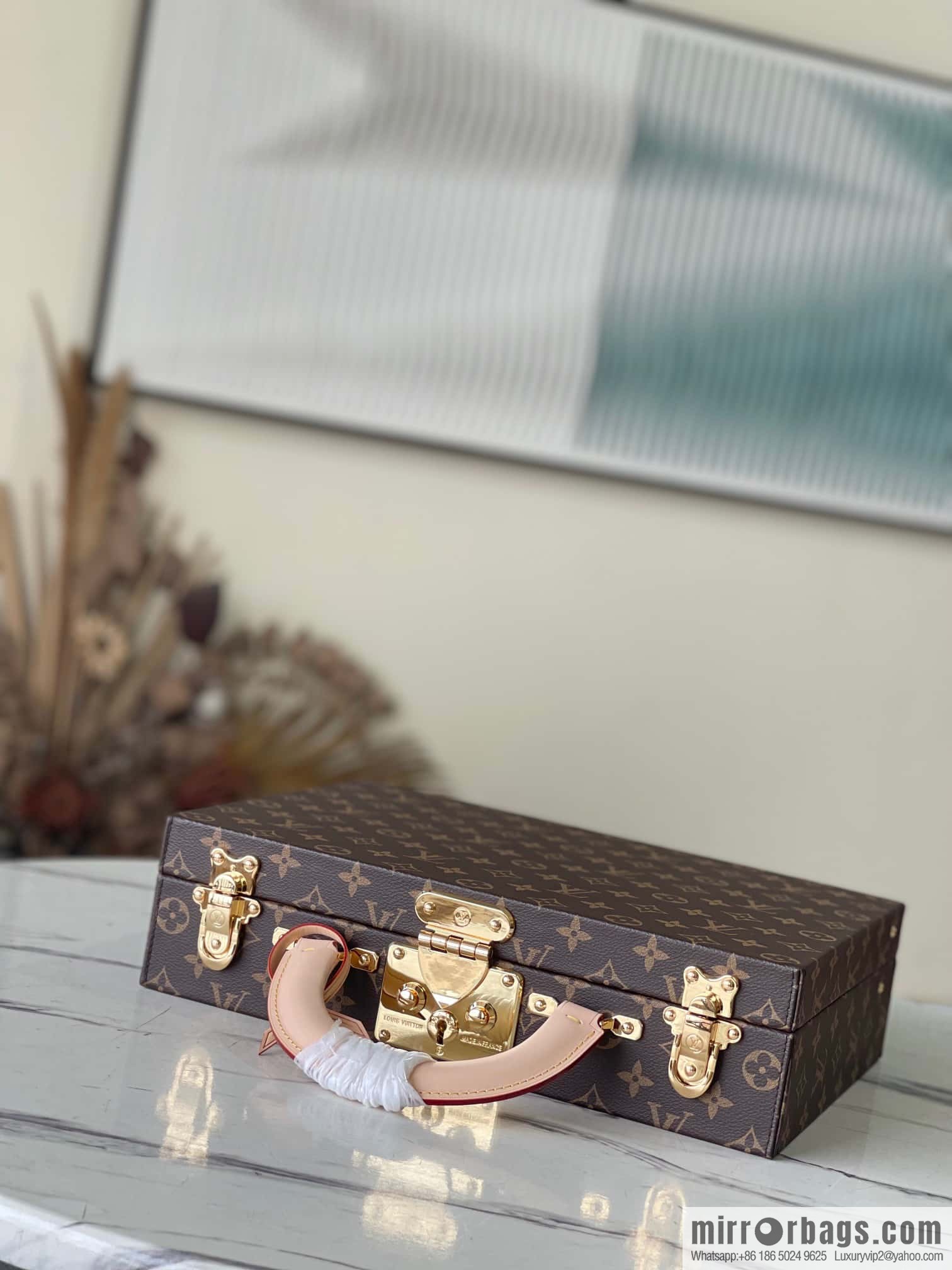 M20076 Red Monogram Jewelry Box