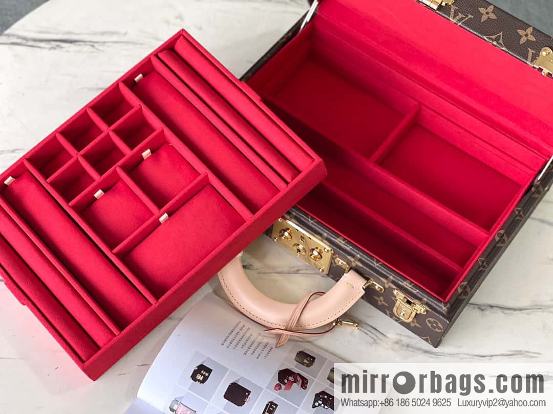 M20076 Red Monogram Jewelry Box