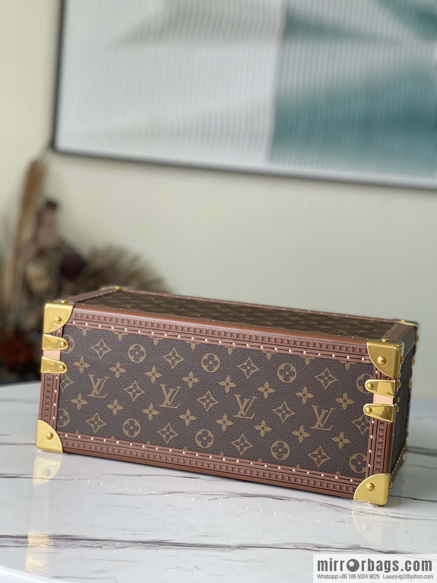 💗M20209 monogram Apricot, Multifunctional Storage Box MCoffret Accessoires Hard Case