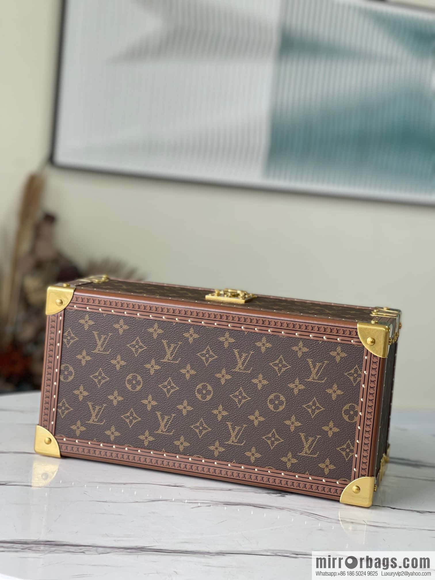 💗M20209 monogram Apricot, Multifunctional Storage Box MCoffret Accessoires Hard Case