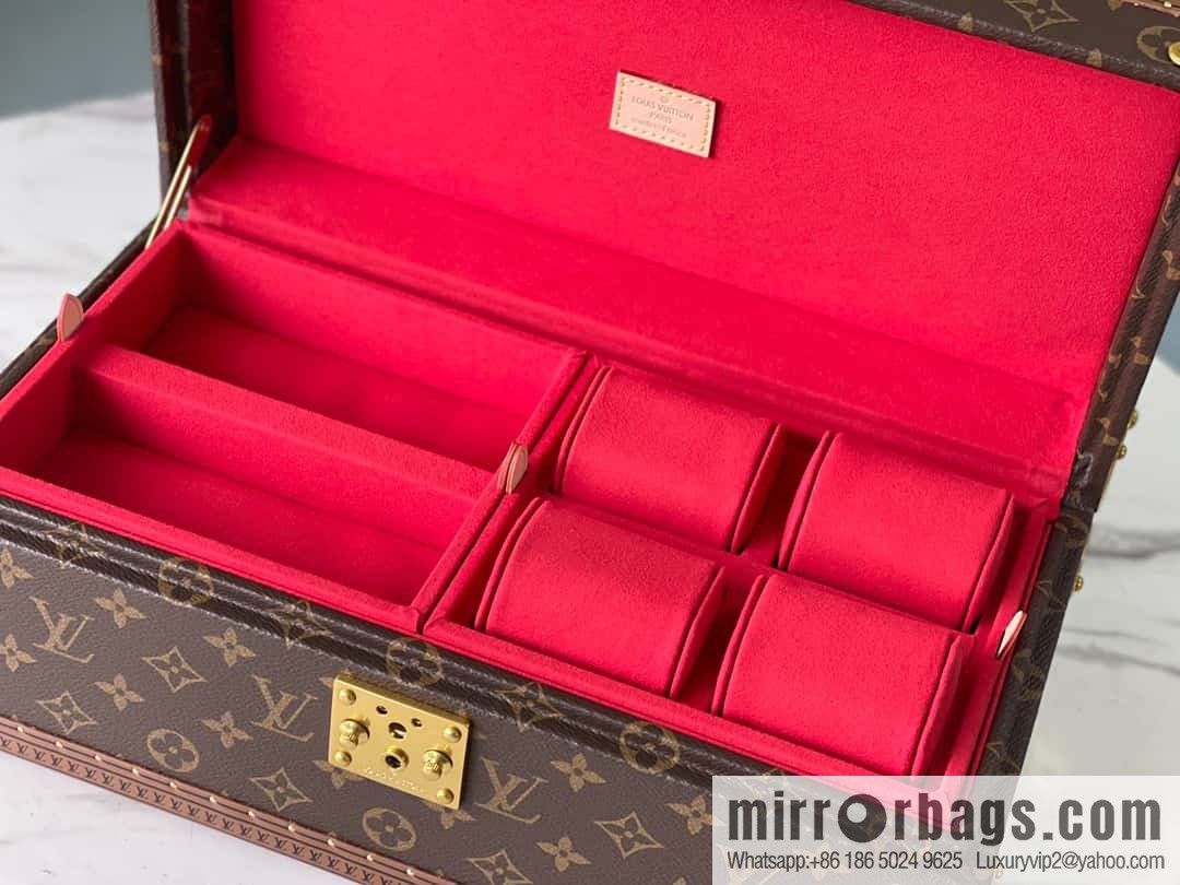💗 M20209 Presbyopia Red Li, Multifunctional Storage Box MCoffret Accessoires Hard Case