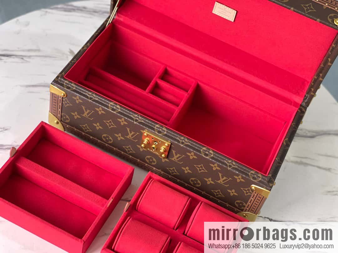 💗 M20209 Presbyopia Red Li, Multifunctional Storage Box MCoffret Accessoires Hard Case