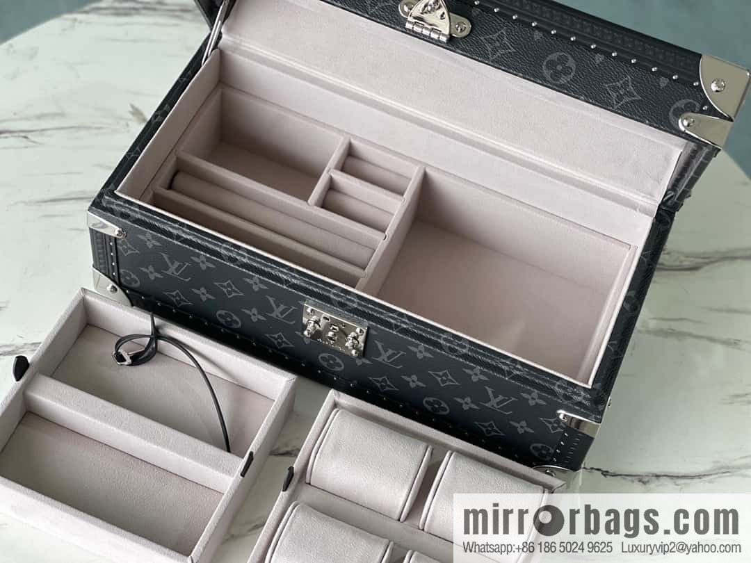 M20209 Black Flower Ash, Multifunctional Storage Box MCoffret Accessoires Hard Box
