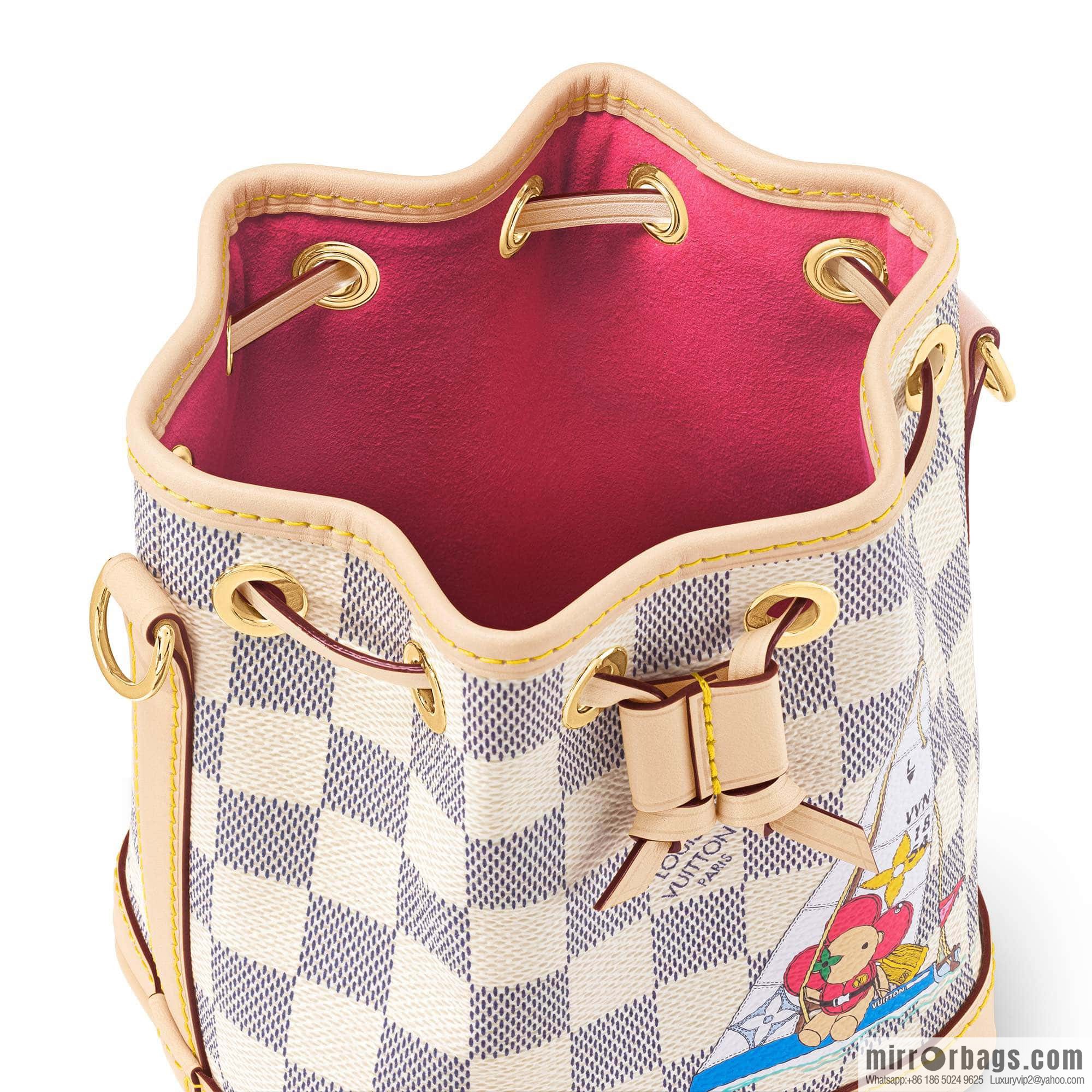[Original order boutique] N40511 white grid silk screen printing, Christmas tote bag series NANO NOE handbag, this Nano Noé handbag