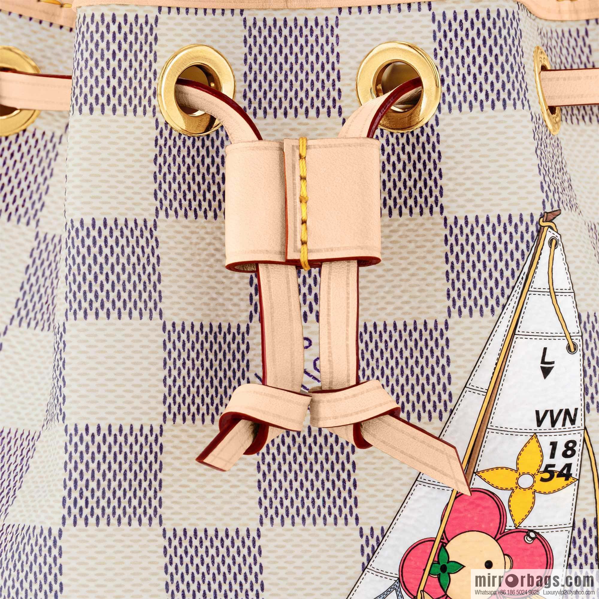 [Original order boutique] N40511 white grid silk screen printing, Christmas tote bag series NANO NOE handbag, this Nano Noé handbag