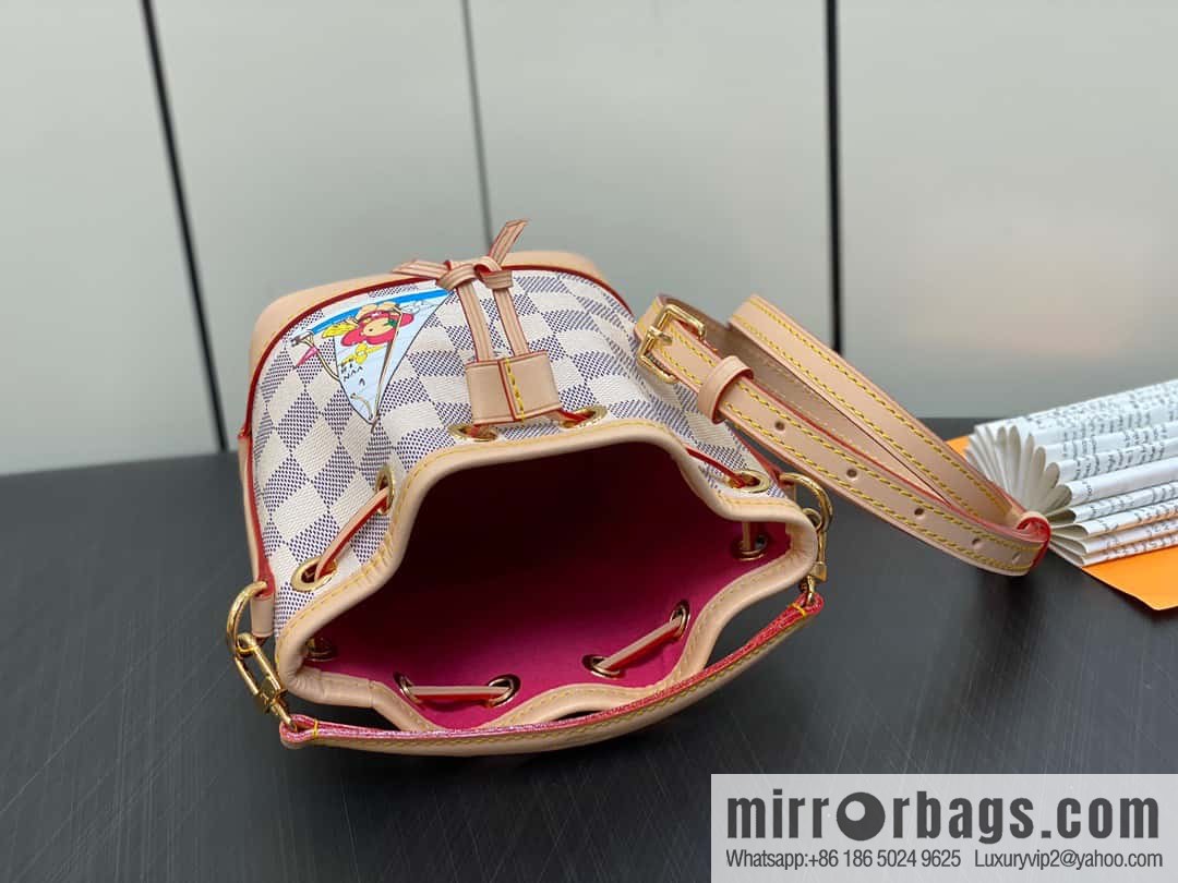 [Original order boutique] N40511 white grid silk screen printing, Christmas tote bag series NANO NOE handbag, this Nano Noé handbag