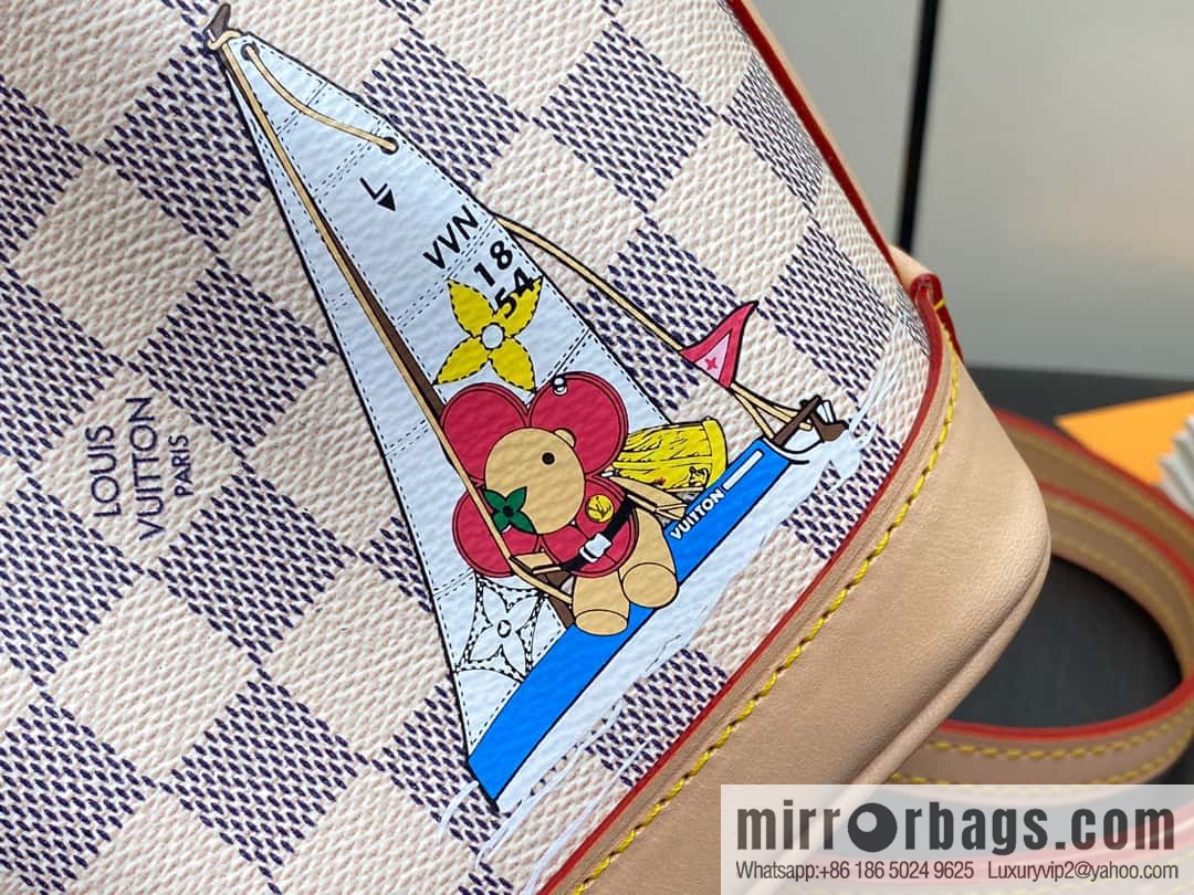 [Original order boutique] N40511 white grid silk screen printing, Christmas tote bag series NANO NOE handbag, this Nano Noé handbag