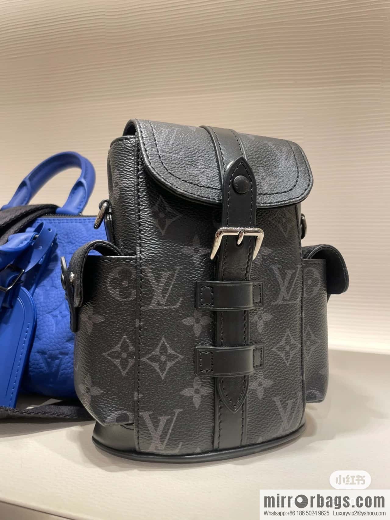 [Original order boutique] M82769 black flower, men's bag mini backpack series, new NANO CHRISTOPHER handbag in autumn and winter