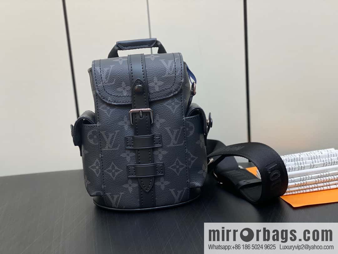 [Original order boutique] M82769 black flower, men's bag mini backpack series, new NANO CHRISTOPHER handbag in autumn and winter