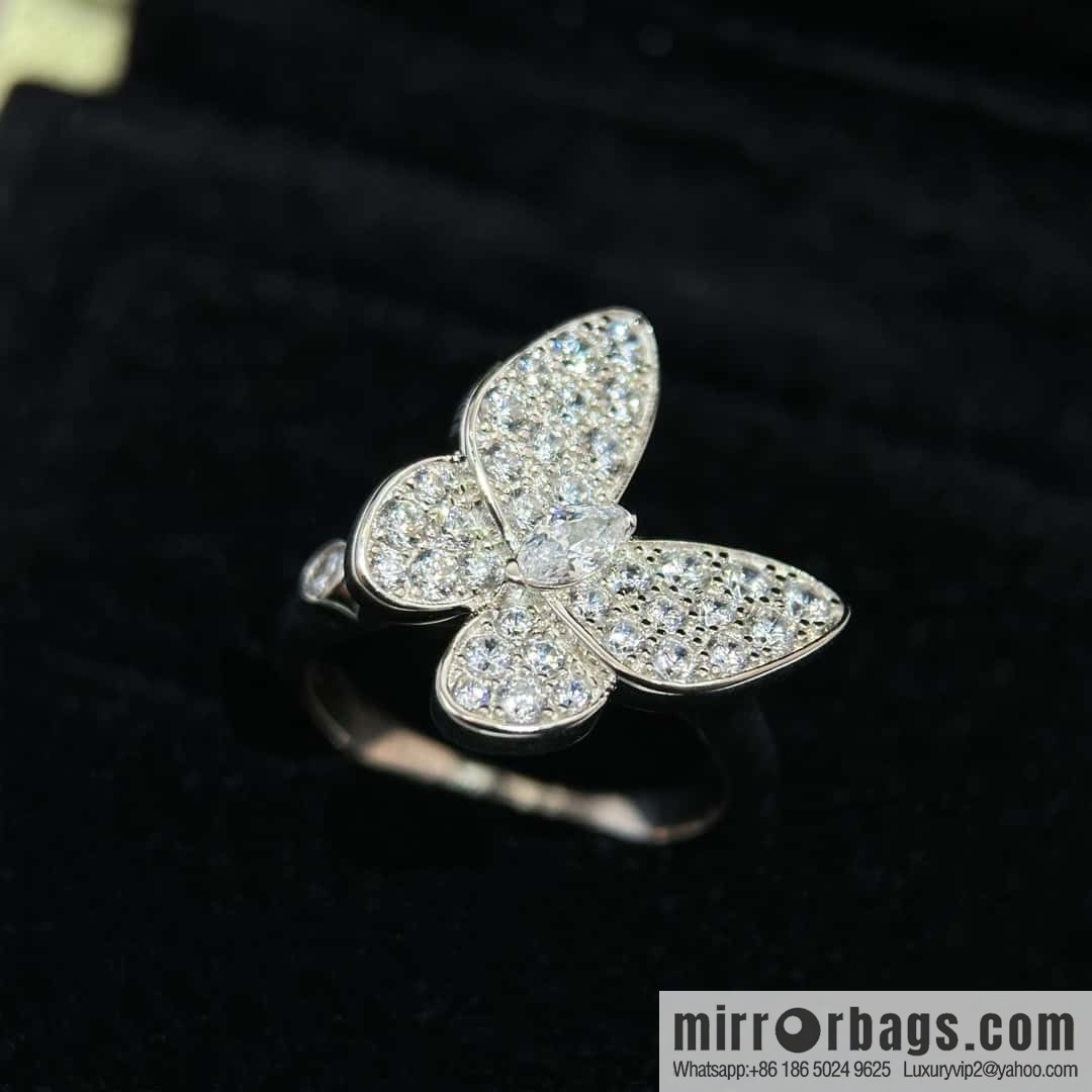 ❗️New ❗️ ☀️ Original ☀️ Van Cleef & Arpels Two Butterfly Diamond Butterfly Necklace, Earrings, Ring ☀