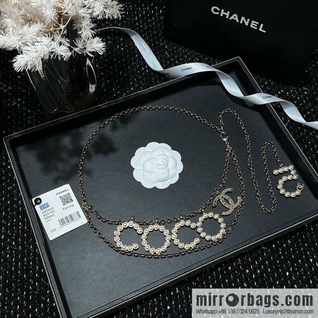 ☀️New ☑️ Chanel COCO pearl waist chain belt