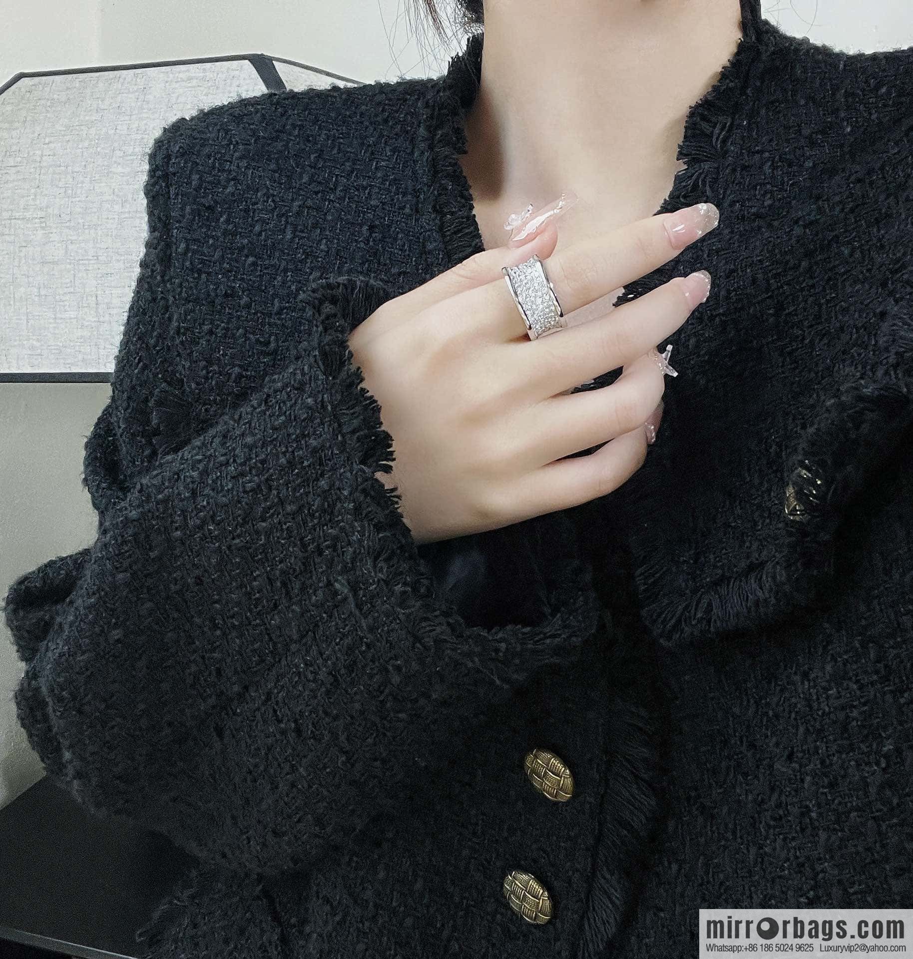 ☀️BVLGARI B. ZERO1 Full Diamond Small Waist Ring  ☀️