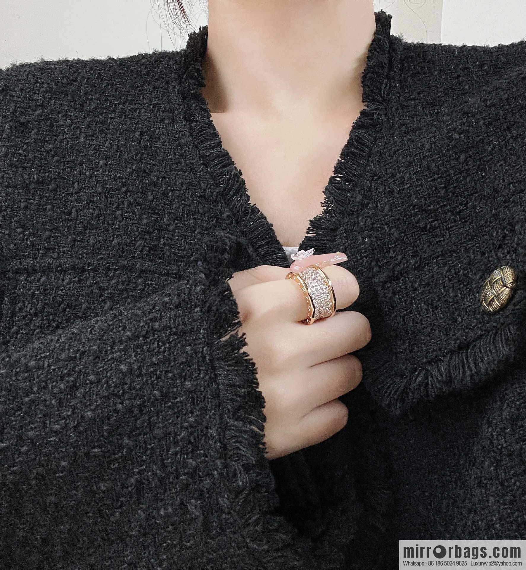 ☀️BVLGARI B. ZERO1 Full Diamond Small Waist Ring  ☀️