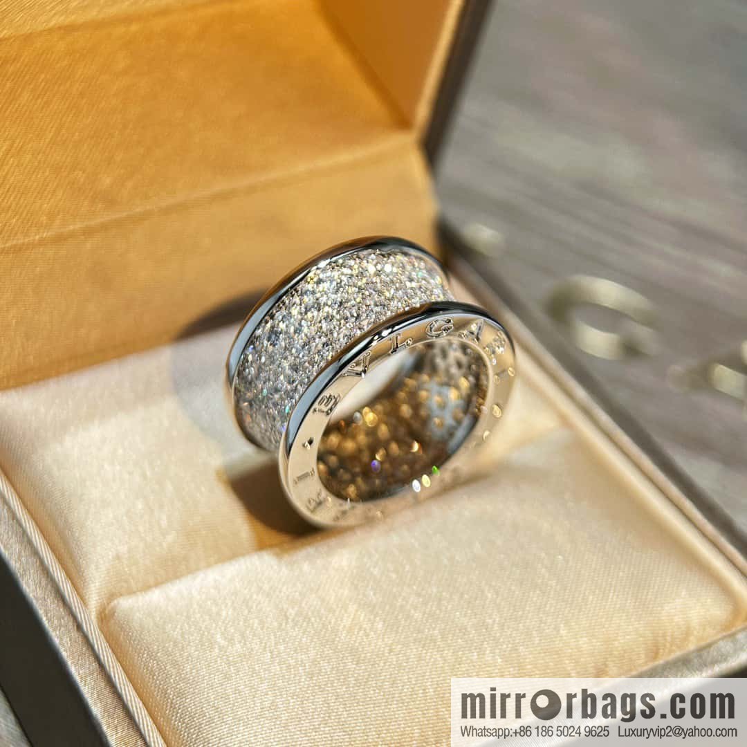 ☀️BVLGARI B. ZERO1 Full Diamond Small Waist Ring  ☀️