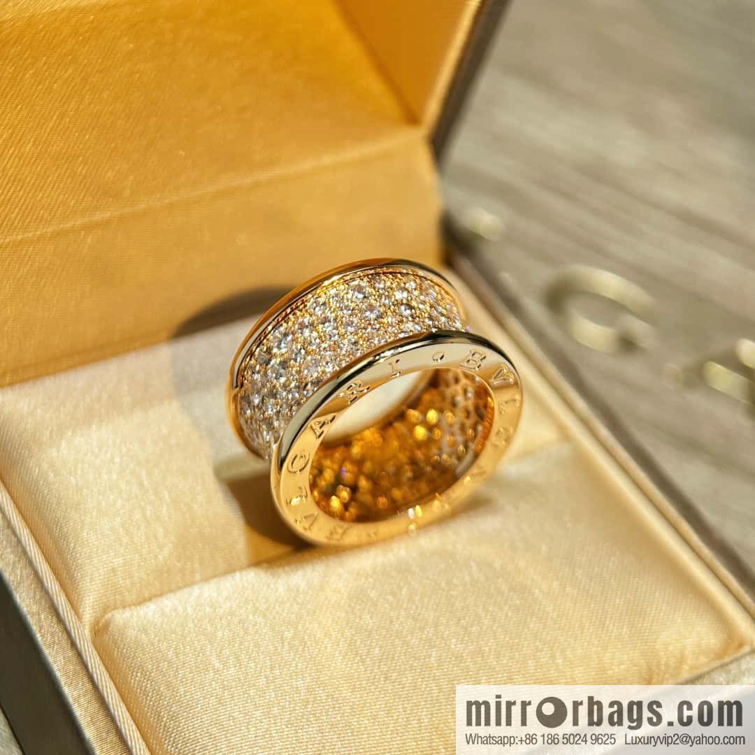 ☀️BVLGARI B. ZERO1 Full Diamond Small Waist Ring  ☀️
