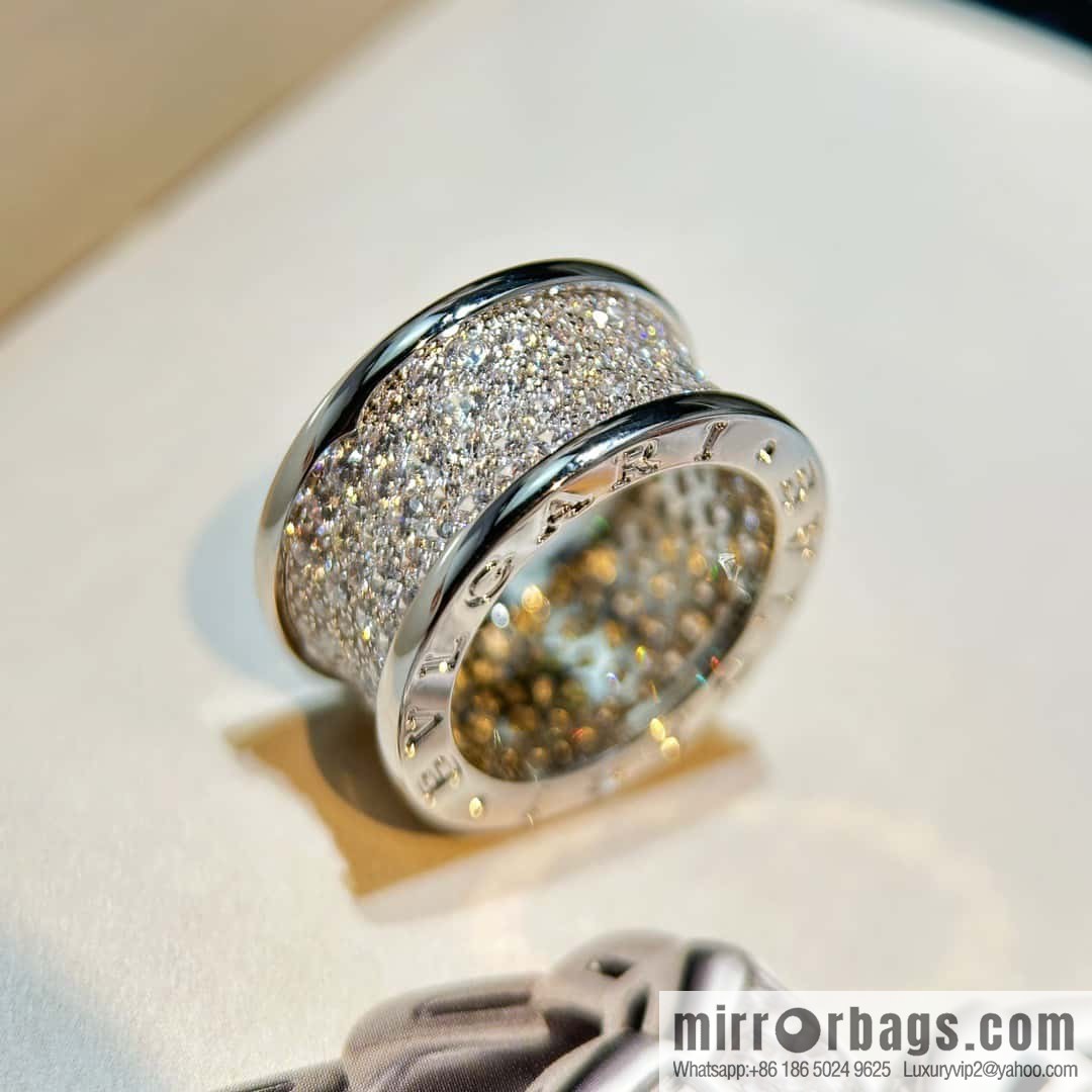 ☀️BVLGARI B. ZERO1 Full Diamond Small Waist Ring  ☀️