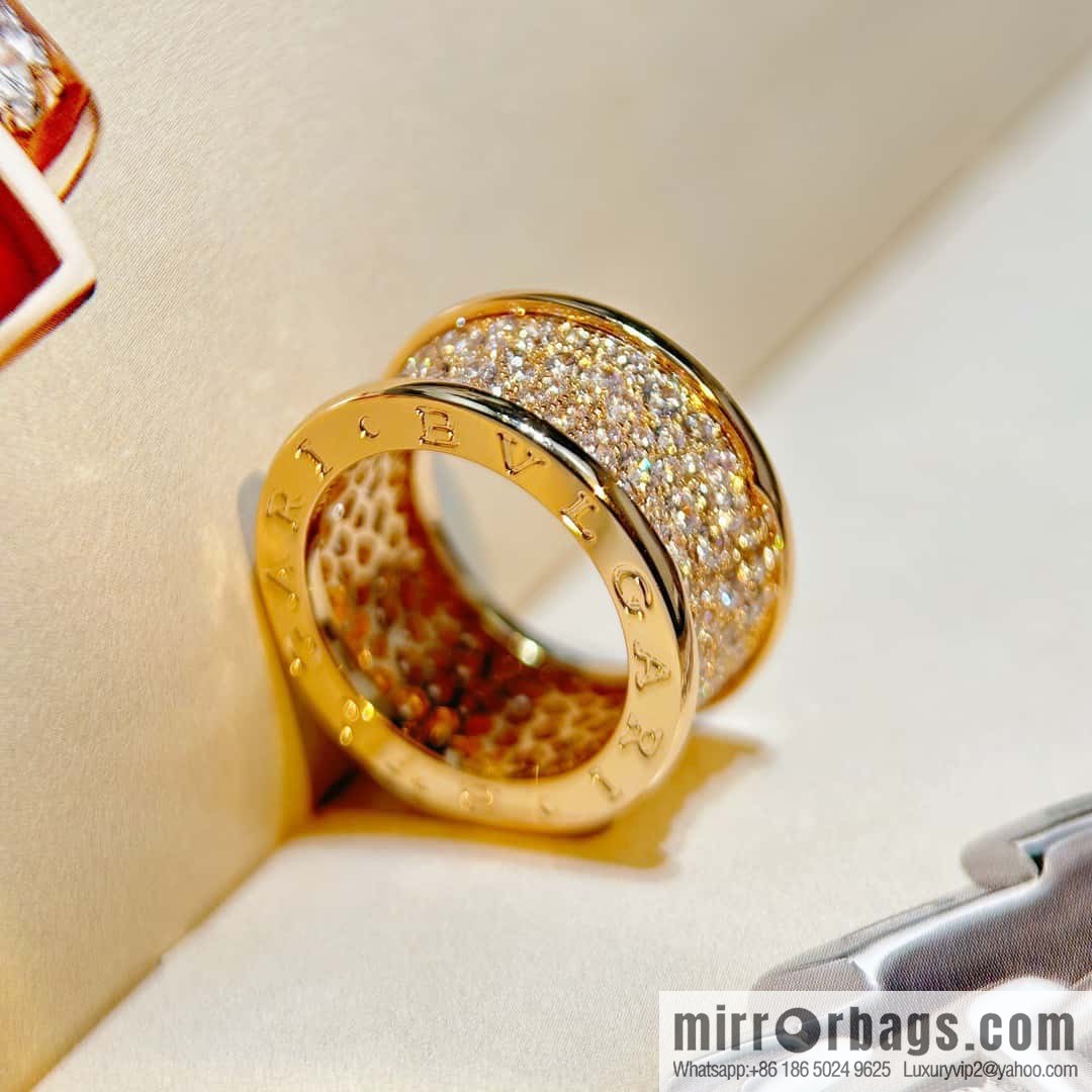 ☀️BVLGARI B. ZERO1 Full Diamond Small Waist Ring  ☀️