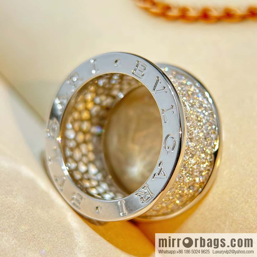 ☀️BVLGARI B. ZERO1 Full Diamond Small Waist Ring  ☀️
