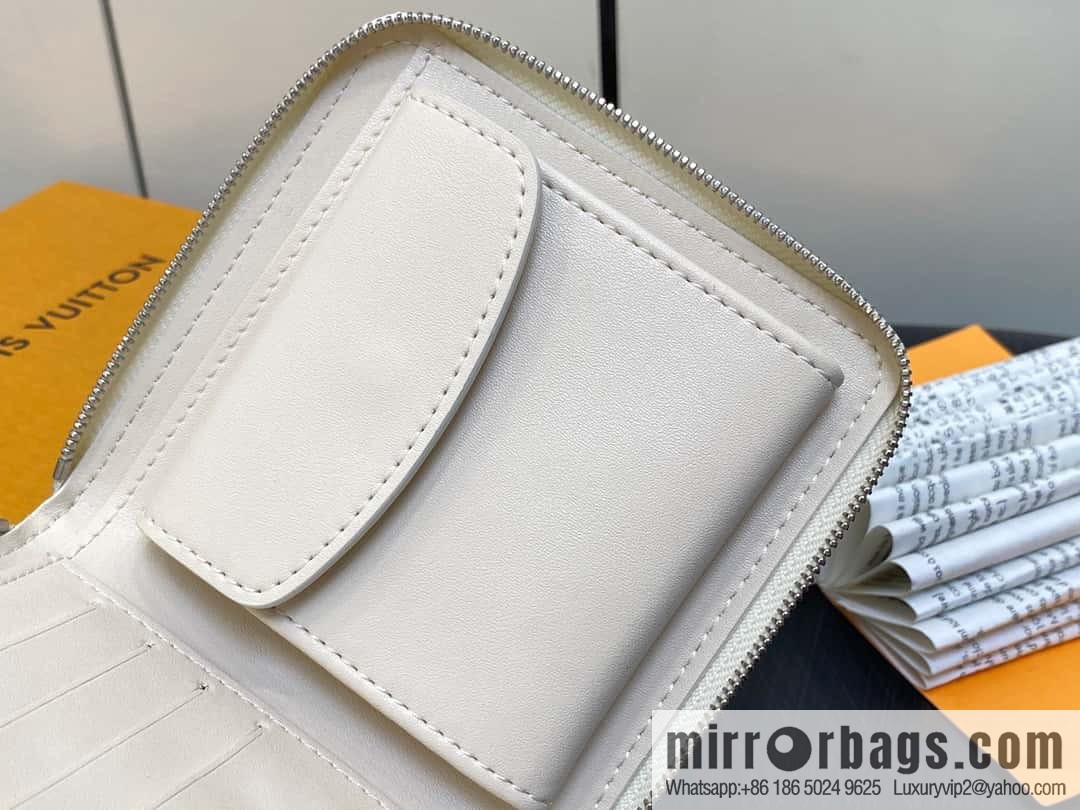 [Original single boutique] M81558 gray, full leather zipper wallet series