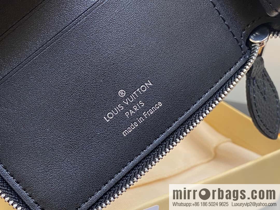 [Original single boutique] M81558 gray, full leather zipper wallet series