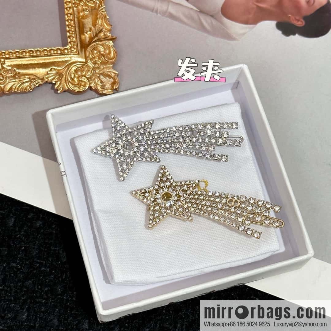 New ☑️ DIOR Dior full diamond pentagram comet hairpin hairpin