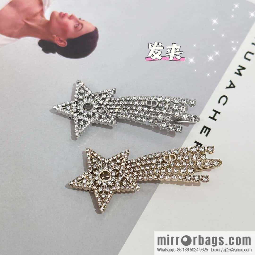 New ☑️ DIOR Dior full diamond pentagram comet hairpin hairpin