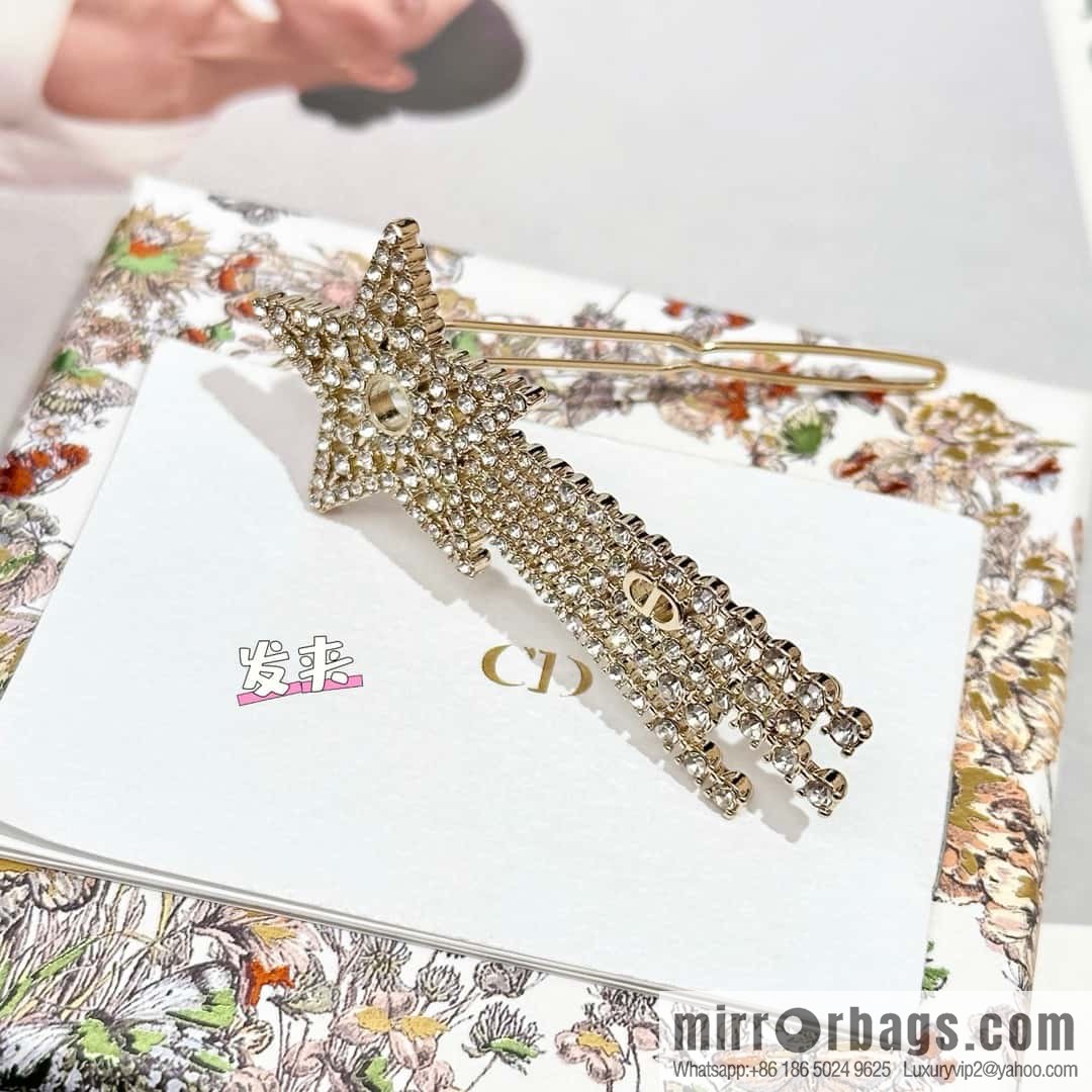 New ☑️ DIOR Dior full diamond pentagram comet hairpin hairpin