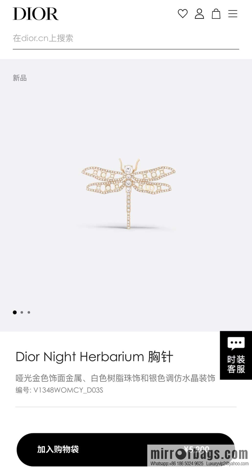 New ☑️ DIOR Dragonfly Brooch