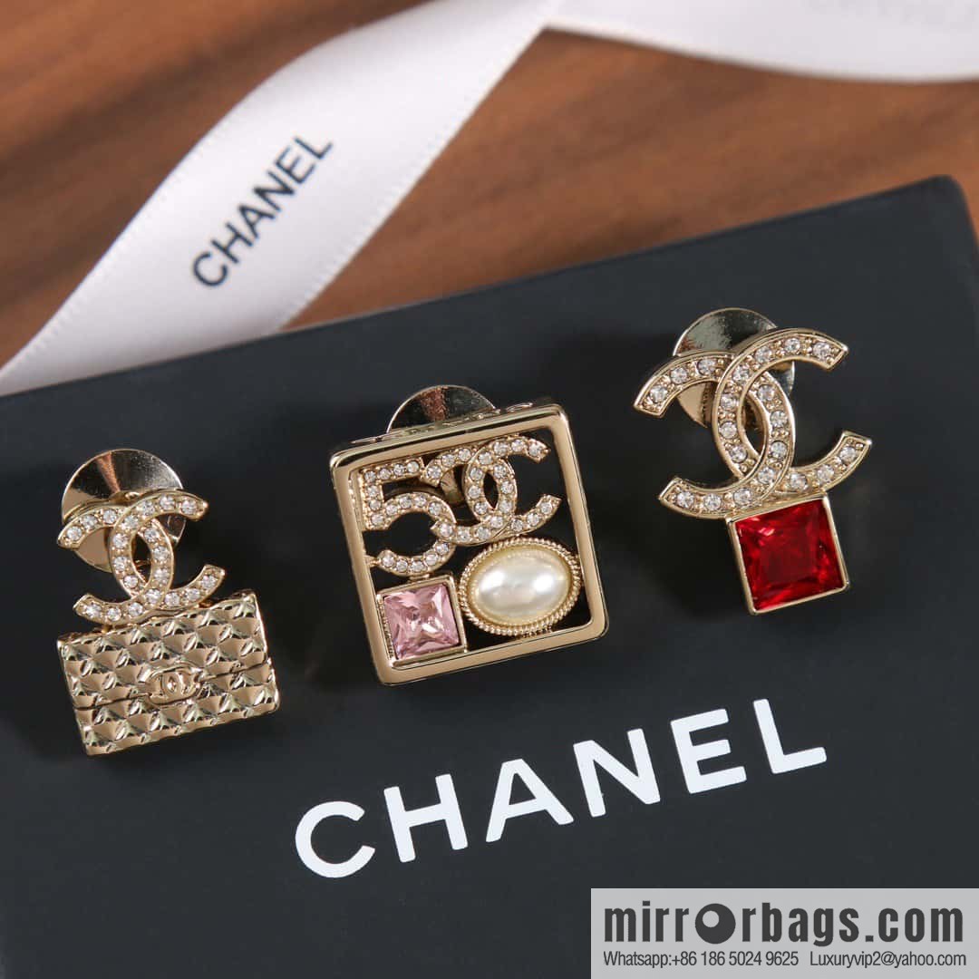 [Three in one] ☀️ new ☑️ Chanel double c bag square diamond three-piece brooch ☀️