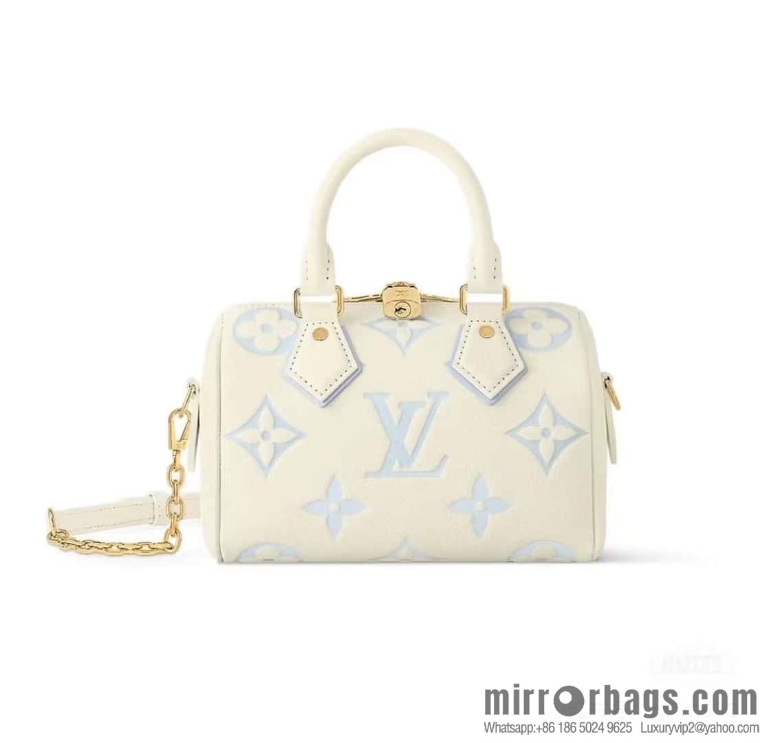 [Original single boutique] M46397 blueberry milk, full leather speedy pillow bag series Speedy Bandoulière 20 handbag
