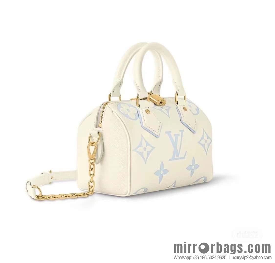 [Original single boutique] M46397 blueberry milk, full leather speedy pillow bag series Speedy Bandoulière 20 handbag