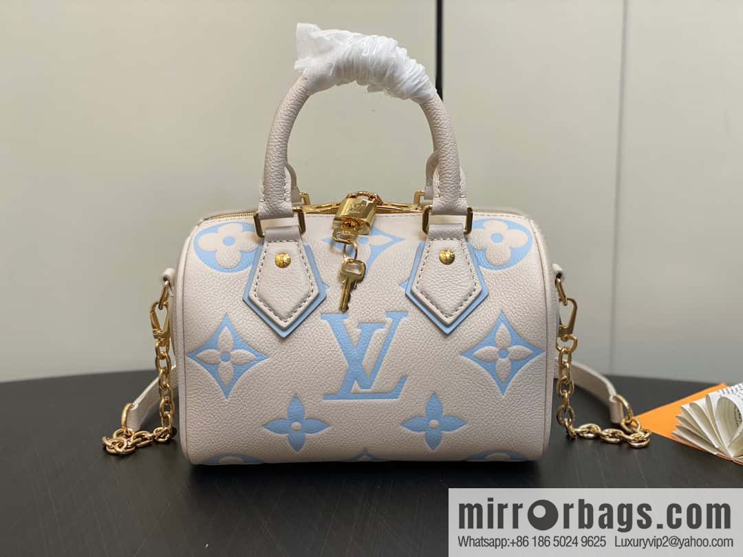 [Original single boutique] M46397 blueberry milk, full leather speedy pillow bag series Speedy Bandoulière 20 handbag