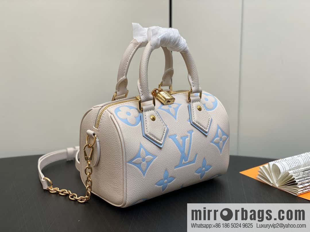 [Original single boutique] M46397 blueberry milk, full leather speedy pillow bag series Speedy Bandoulière 20 handbag