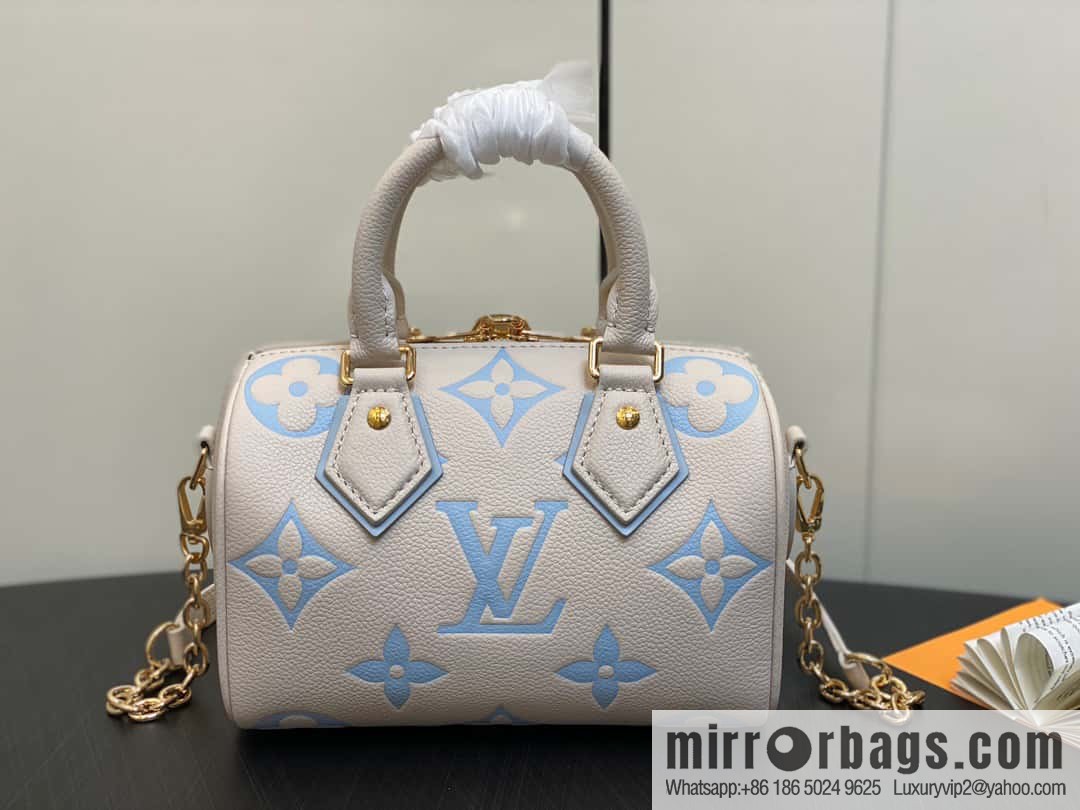 [Original single boutique] M46397 blueberry milk, full leather speedy pillow bag series Speedy Bandoulière 20 handbag