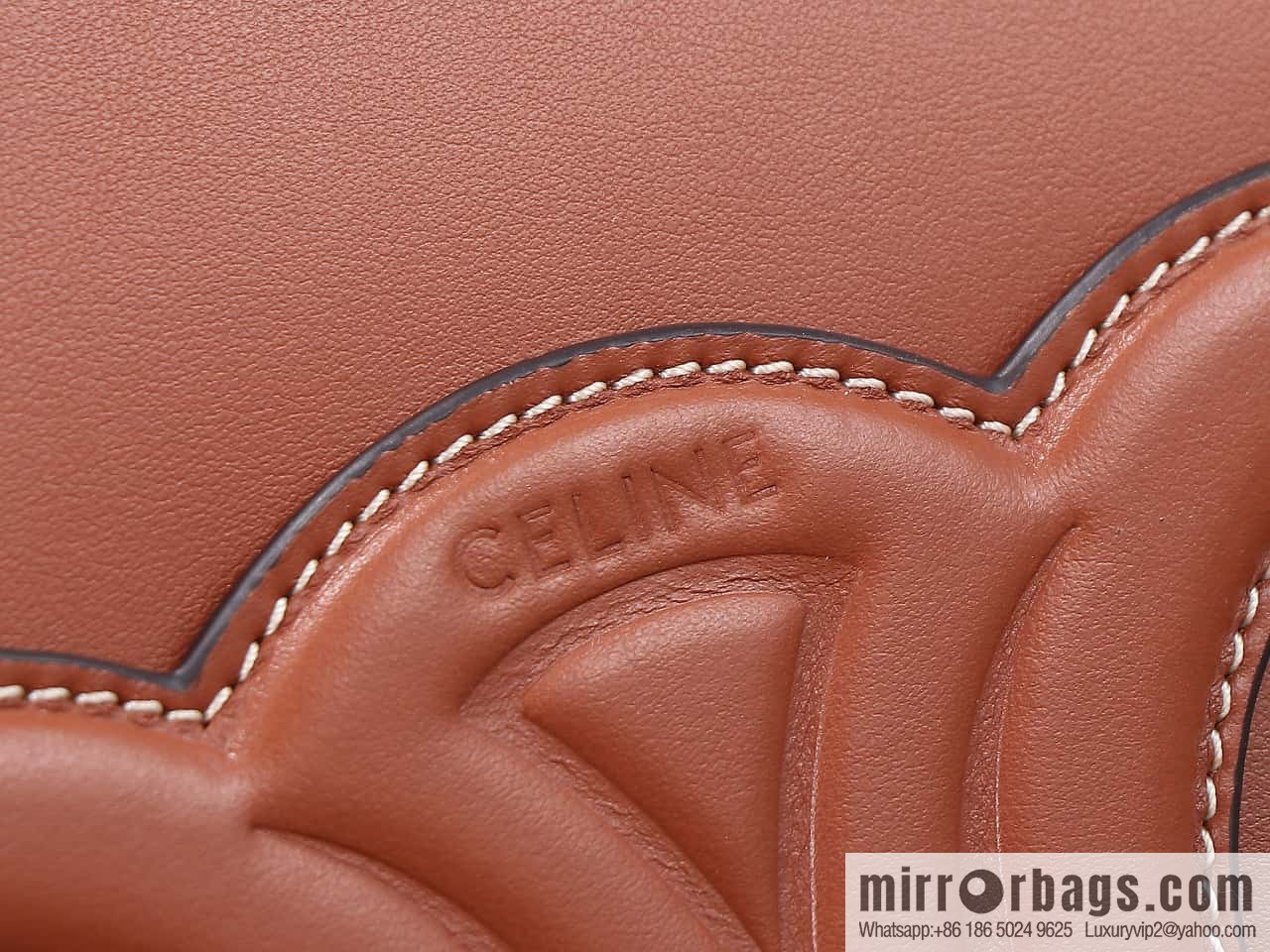 [Premium quality, original leather] CELINE | CABAS TRIOMPHE smooth cow leather (fabric) drawstring bag No.: 199973DU3.04LU