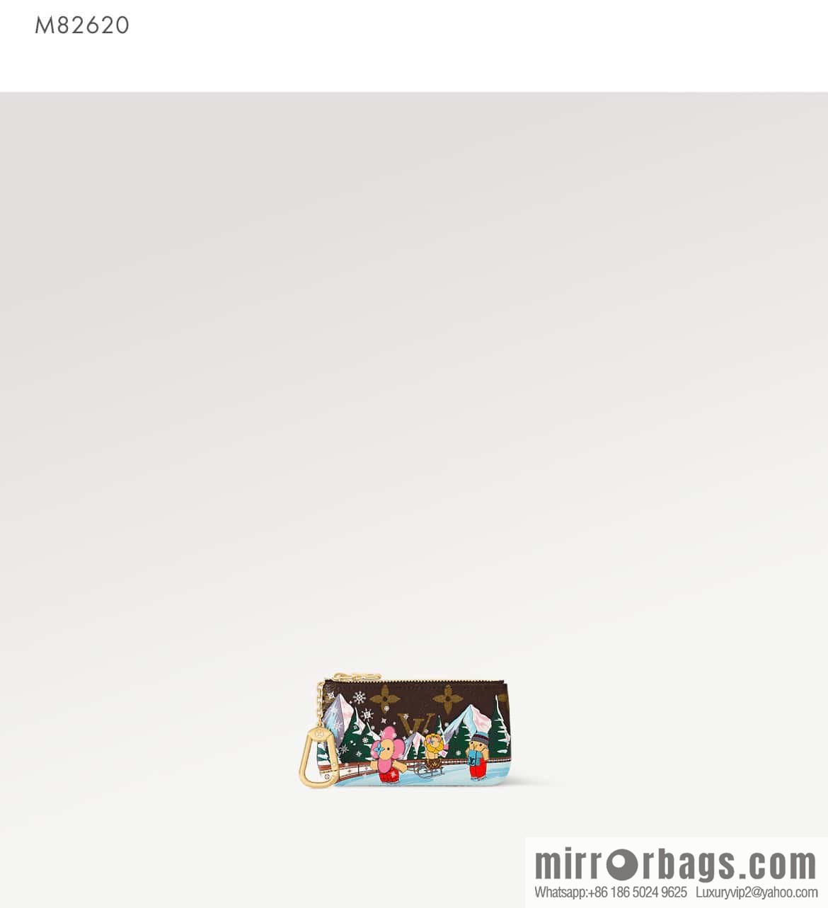 [Original order boutique] M82620 Christmas model, key bag wallet series, key bag 2023 Christmas M62650 82620 silk screen