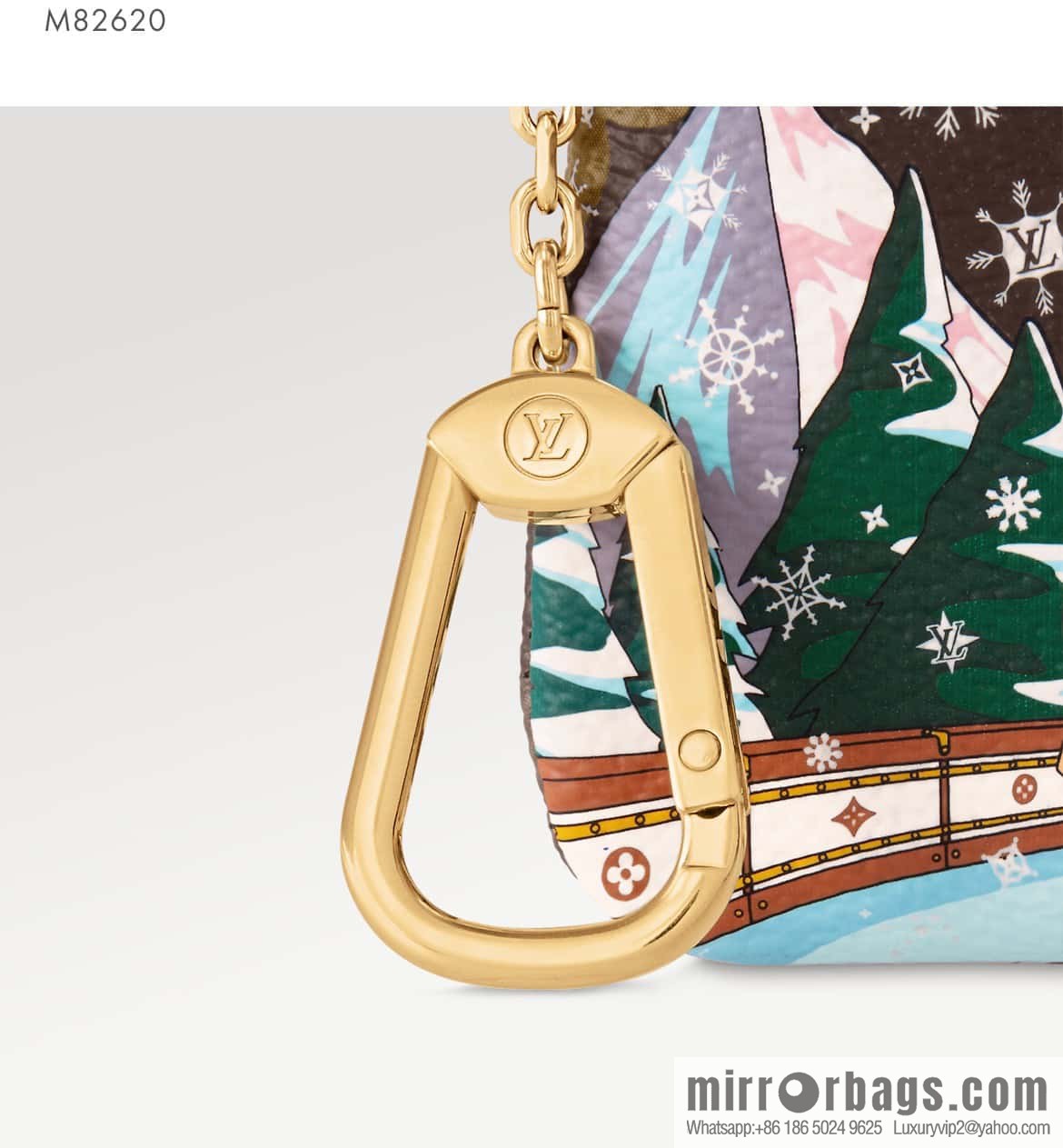 [Original order boutique] M82620 Christmas model, key bag wallet series, key bag 2023 Christmas M62650 82620 silk screen