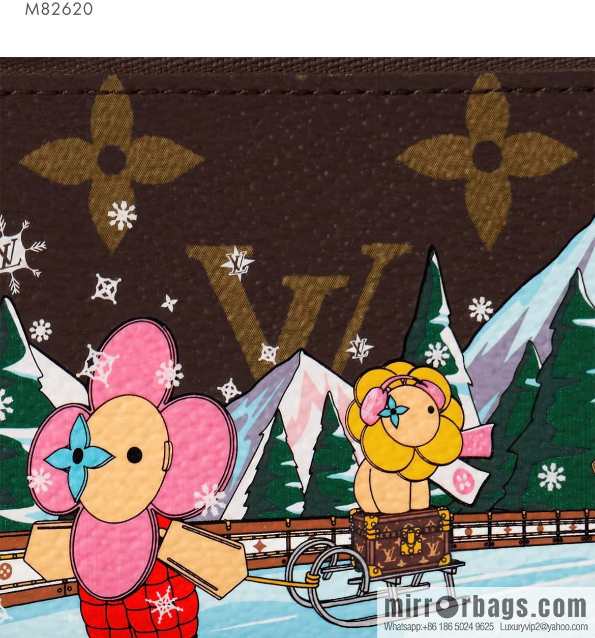 [Original order boutique] M82620 Christmas model, key bag wallet series, key bag 2023 Christmas M62650 82620 silk screen