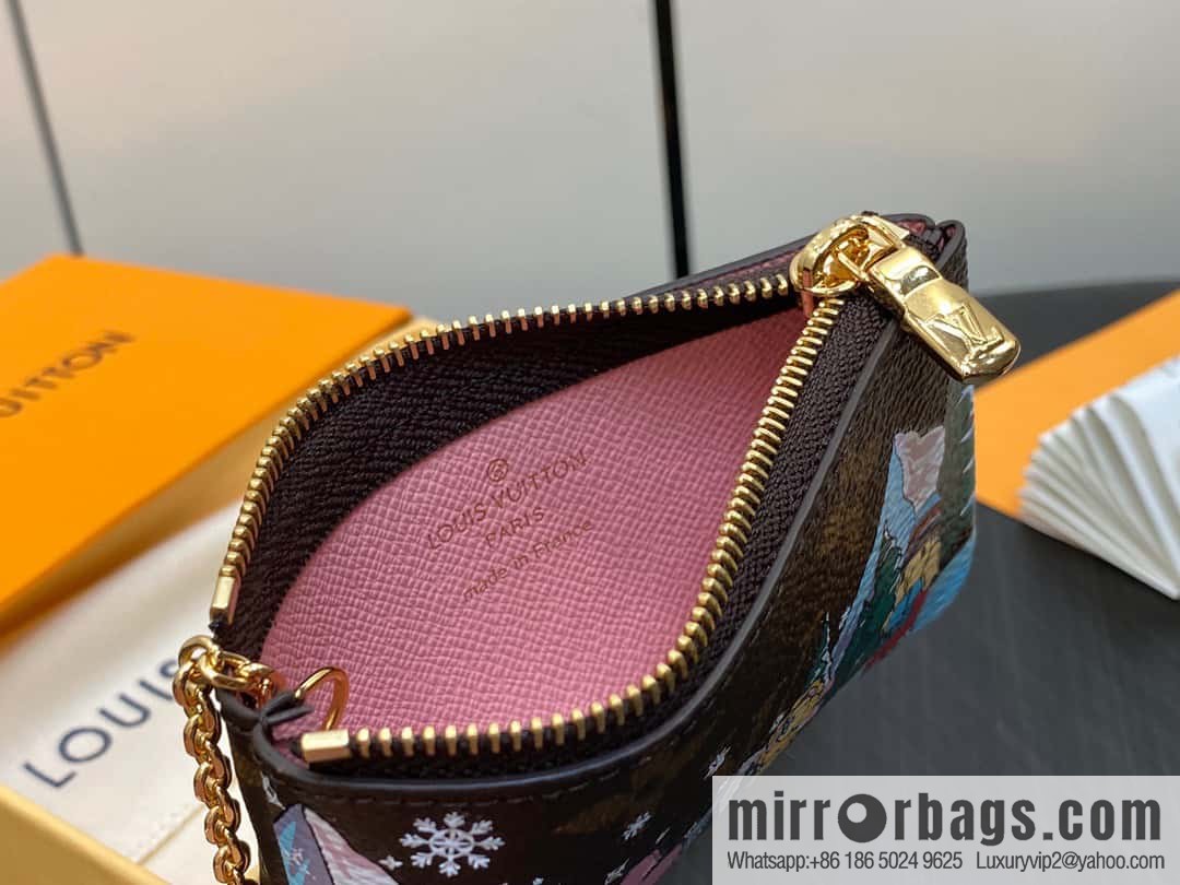 [Original order boutique] M82620 Christmas model, key bag wallet series, key bag 2023 Christmas M62650 82620 silk screen
