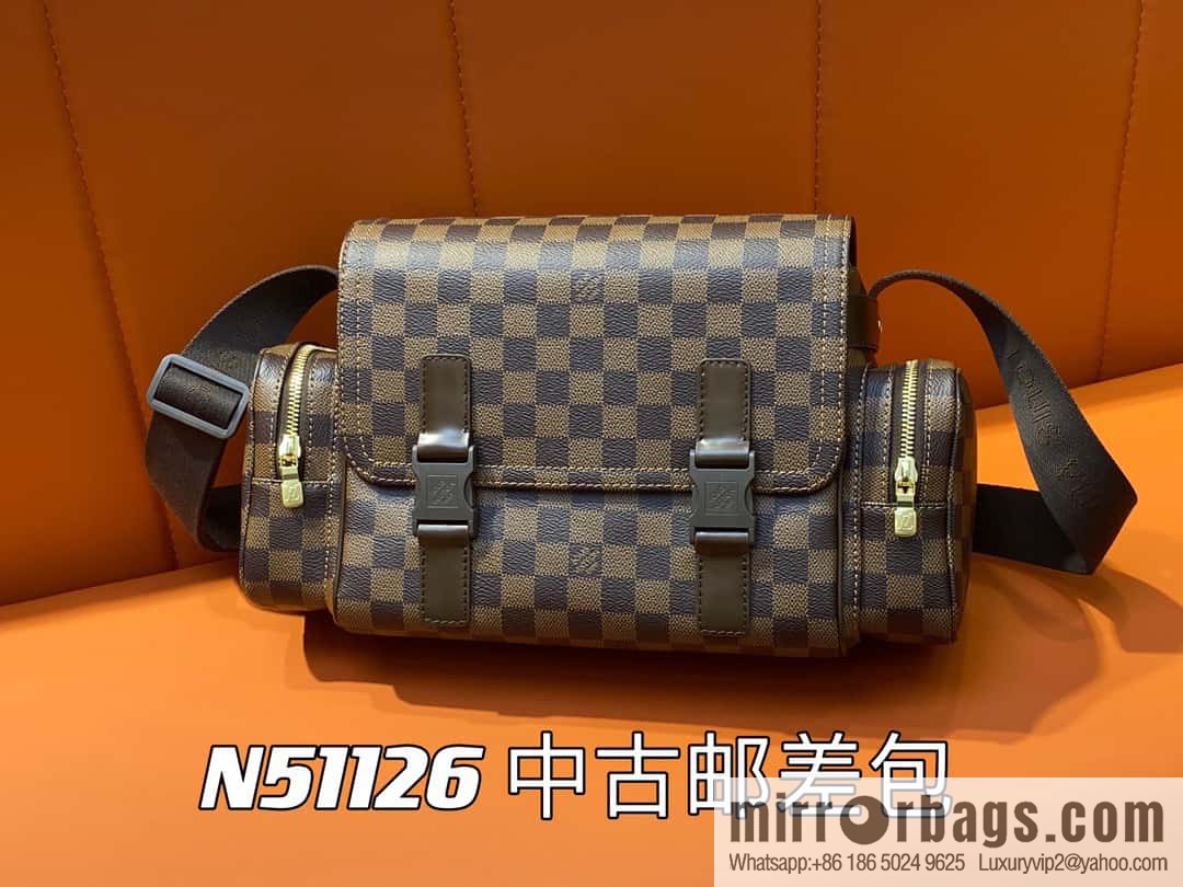 [Original order boutique] N51126 coffee grid, medieval men's bag messenger bag series, medieval camera bag