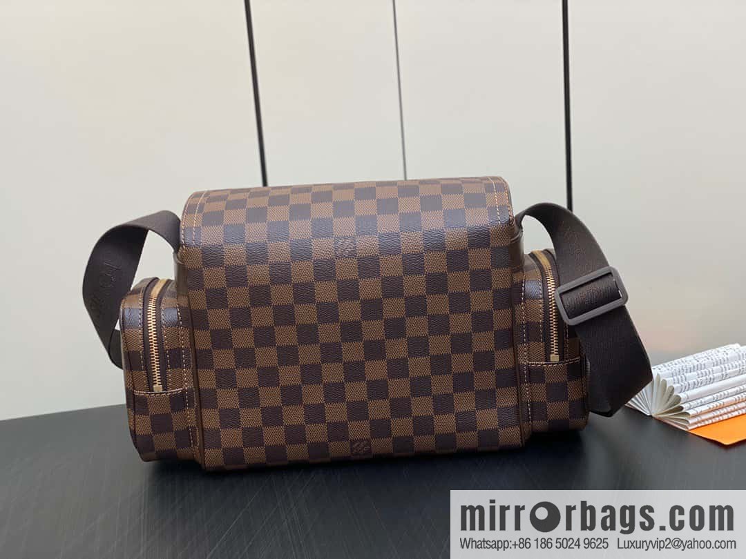 [Original order boutique] N51126 coffee grid, medieval men's bag messenger bag series, medieval camera bag