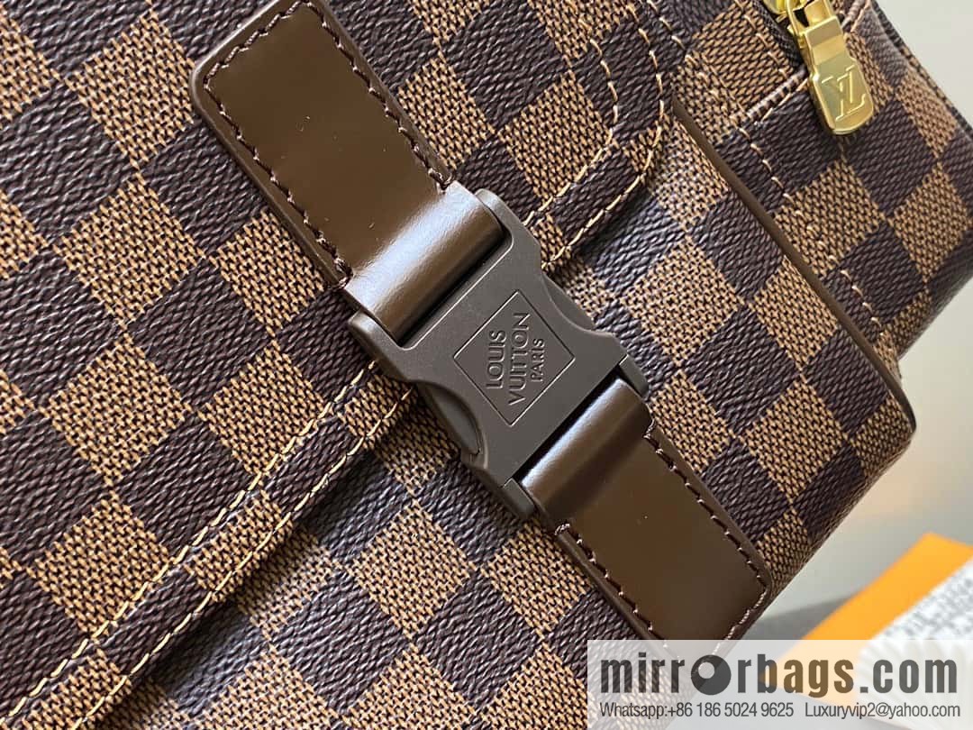[Original order boutique] N51126 coffee grid, medieval men's bag messenger bag series, medieval camera bag